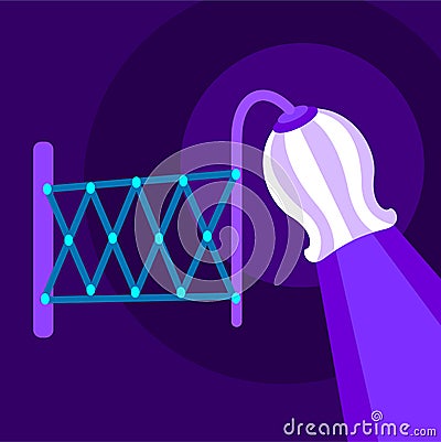 Room lamp icon, flat style Vector Illustration