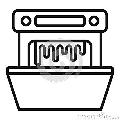 Room machine dishwasher icon outline vector. Broken appliance Vector Illustration