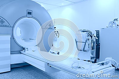 Room with MRI machine Stock Photo