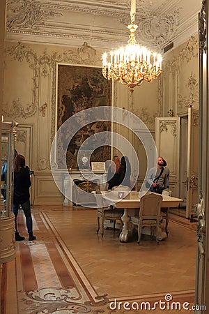 Provisional government room in the Winter Palace. Hermitage Museum Editorial Stock Photo