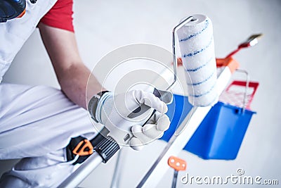 Room Painting Job Stock Photo