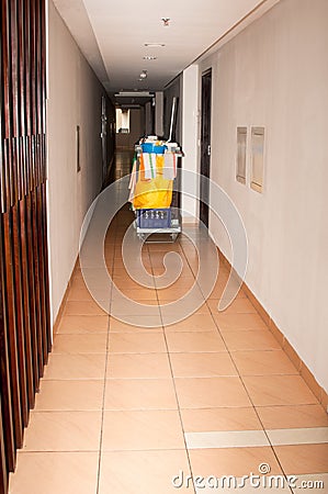 Room Service Trolley Stock Photo