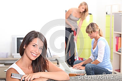 Roommates Stock Photo