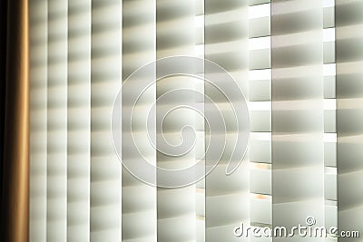 Rooms chic d??cor Close up on vertical blinds, a tasteful choice Stock Photo