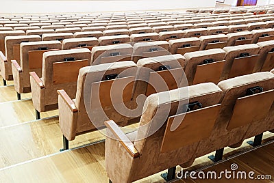 Roomy conference hall Stock Photo