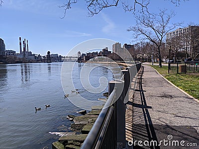 Roosevelt Island during Covid 19 Editorial Stock Photo