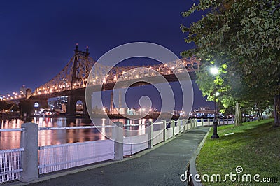 Roosevelt Island River Walk New York City Stock Photo