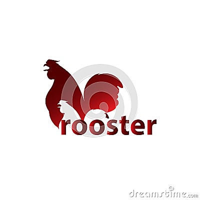 Rooster Animal Silhouette Vector Design Vector Illustration