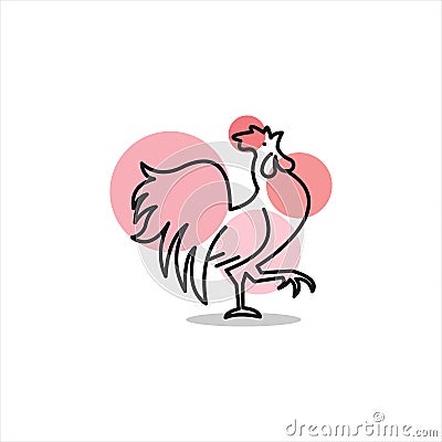 Rooster Animal Vector Decorative Illustration Element Vector Illustration