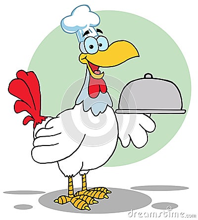 Rooster bird chef Vector Illustration