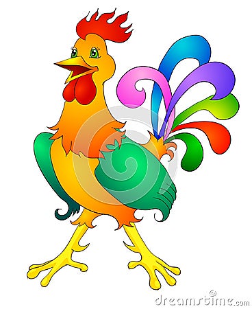 Rooster cartoon Vector Illustration