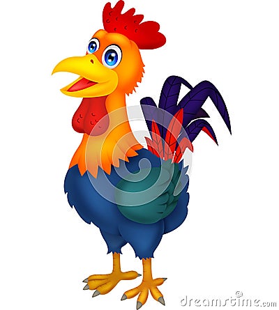 Rooster cartoon Vector Illustration