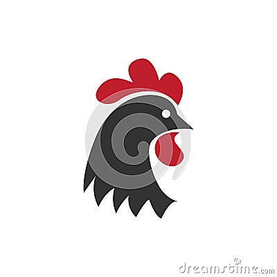 Rooster, chicken, cock. Abstract vector illustration, logo, icon Vector Illustration