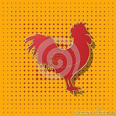 Rooster,domestic animals,background,illustration Cartoon Illustration