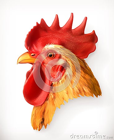 Rooster head illustration Vector Illustration