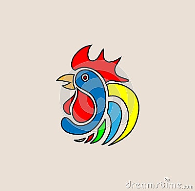 Rooster Logo, art vector design Vector Illustration