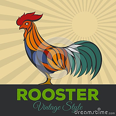 Rooster logo Vector Illustration