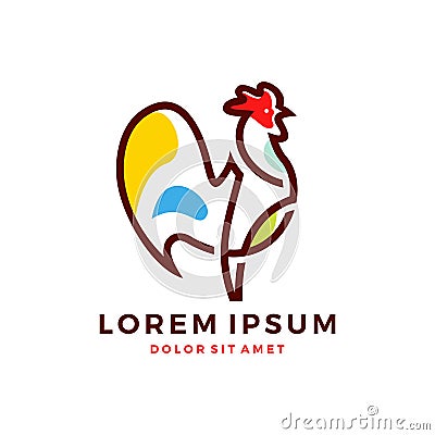 rooster logo Stock Photo