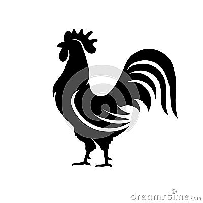 Rooster silhouette vector Vector Illustration