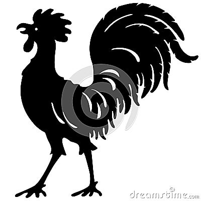 Rooster silhuette Stock Photo