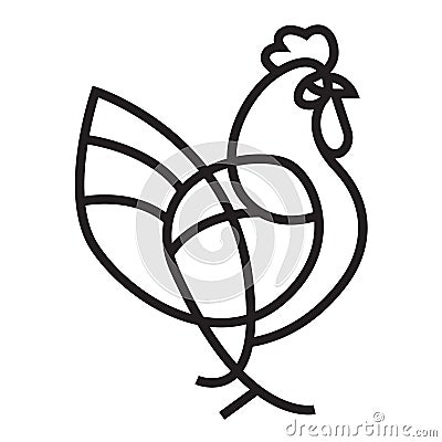 Rooster vector icon Vector Illustration