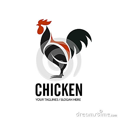 Roosters illustration logo Vector Illustration