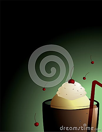 Root beer float background Vector Illustration