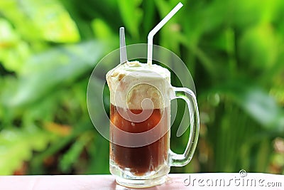 Root beer float Stock Photo