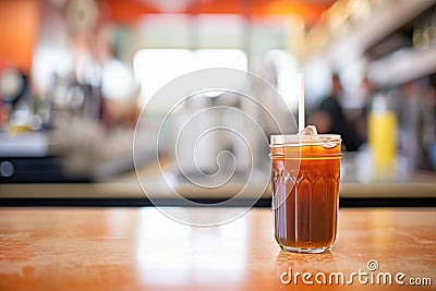 root beer in an oldfashioned soda shop glass Stock Photo