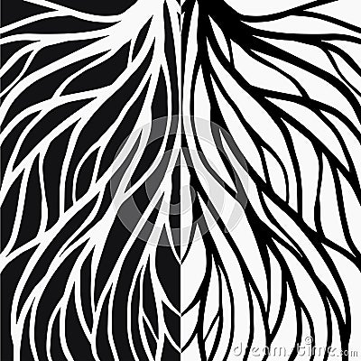 Root pattern illustration for textile and printing Vector Illustration