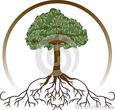 Rooted in Christ Vector Illustration