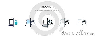 Rootkit icon in different style vector illustration. two colored and black rootkit vector icons designed in filled, outline, line Vector Illustration