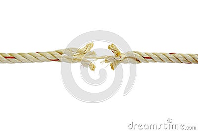 Rope is almost absent Stock Photo