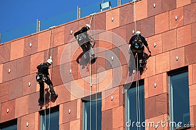 Rope Access Workers Editorial Stock Photo