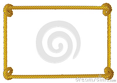 Rope border Vector Illustration