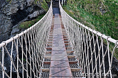 Rope Bridge Stock Photo