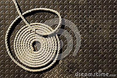 Rope coil Stock Photo