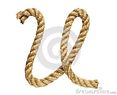 Rope forming letter C Stock Photo