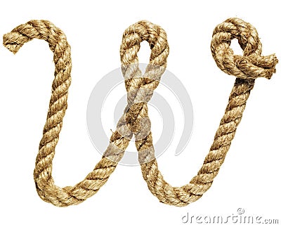 Rope forming letter C Stock Photo