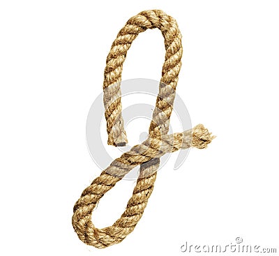 Rope forming letter J Stock Photo