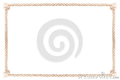 Rope frame knot Stock Photo