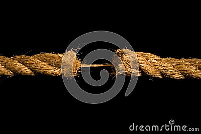 Rope at its Breaking Point Stock Photo