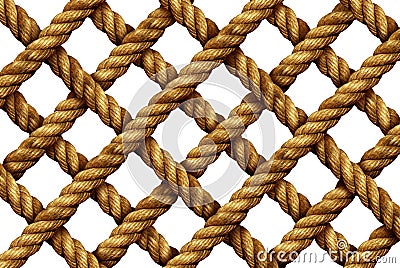 Rope Grid Pattern Stock Photo