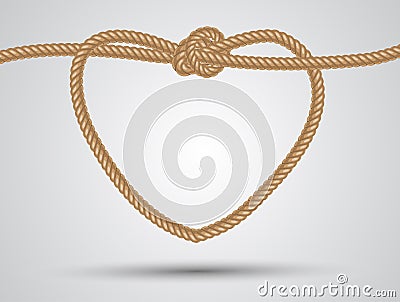 Rope heart Stock Photo