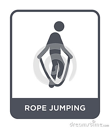 rope jumping icon in trendy design style. rope jumping icon isolated on white background. rope jumping vector icon simple and Vector Illustration