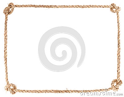 Rope knot frame Stock Photo