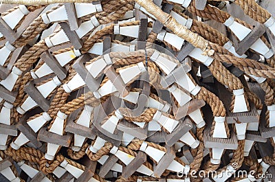 Rope ladder Stock Photo