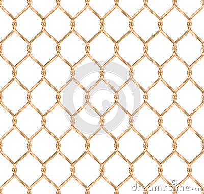 Rope marine net pattern Vector Illustration