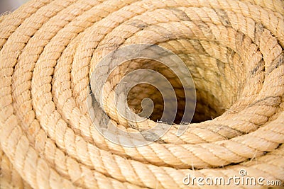 Rope rolled closup Stock Photo