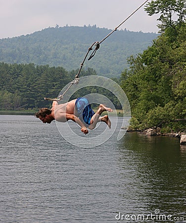 Rope Swing Stock Photo